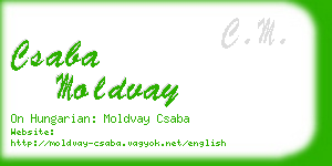 csaba moldvay business card